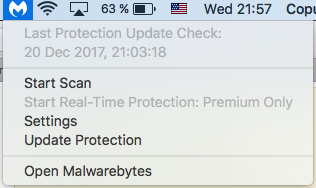 malwarebytes for mac gets stuck