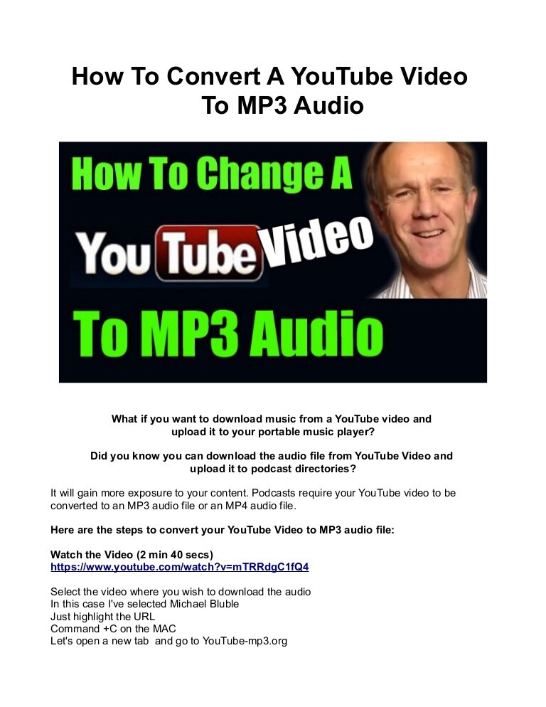 convert a youtube video to mp3 for powerpoint mac